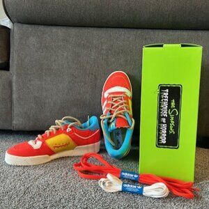 adidas x  Simpsons Rivalry Low 86 Treehouse Of Horror sneakers w xtra laces 11.5